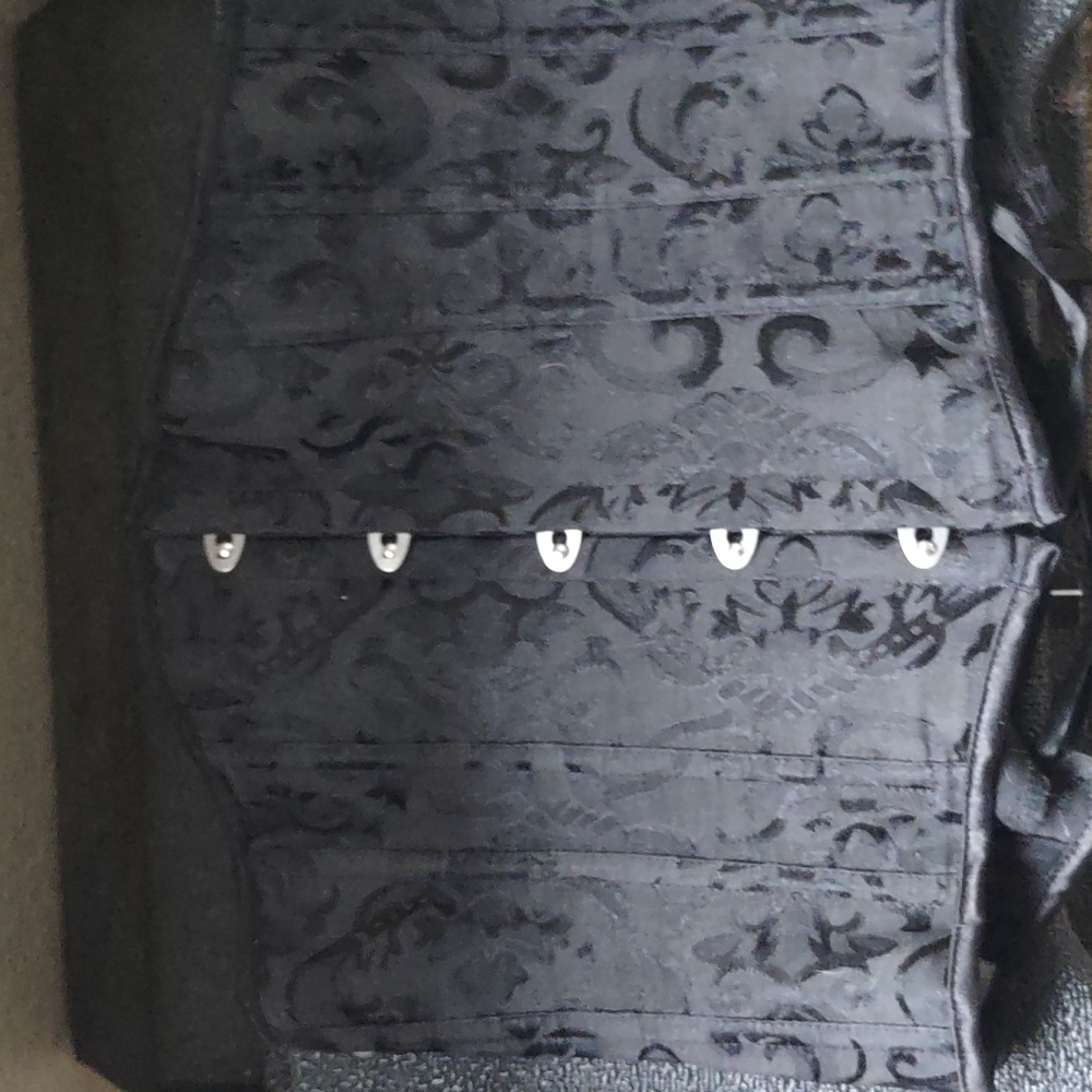 Black Lace Underbust Corset Small Gothic